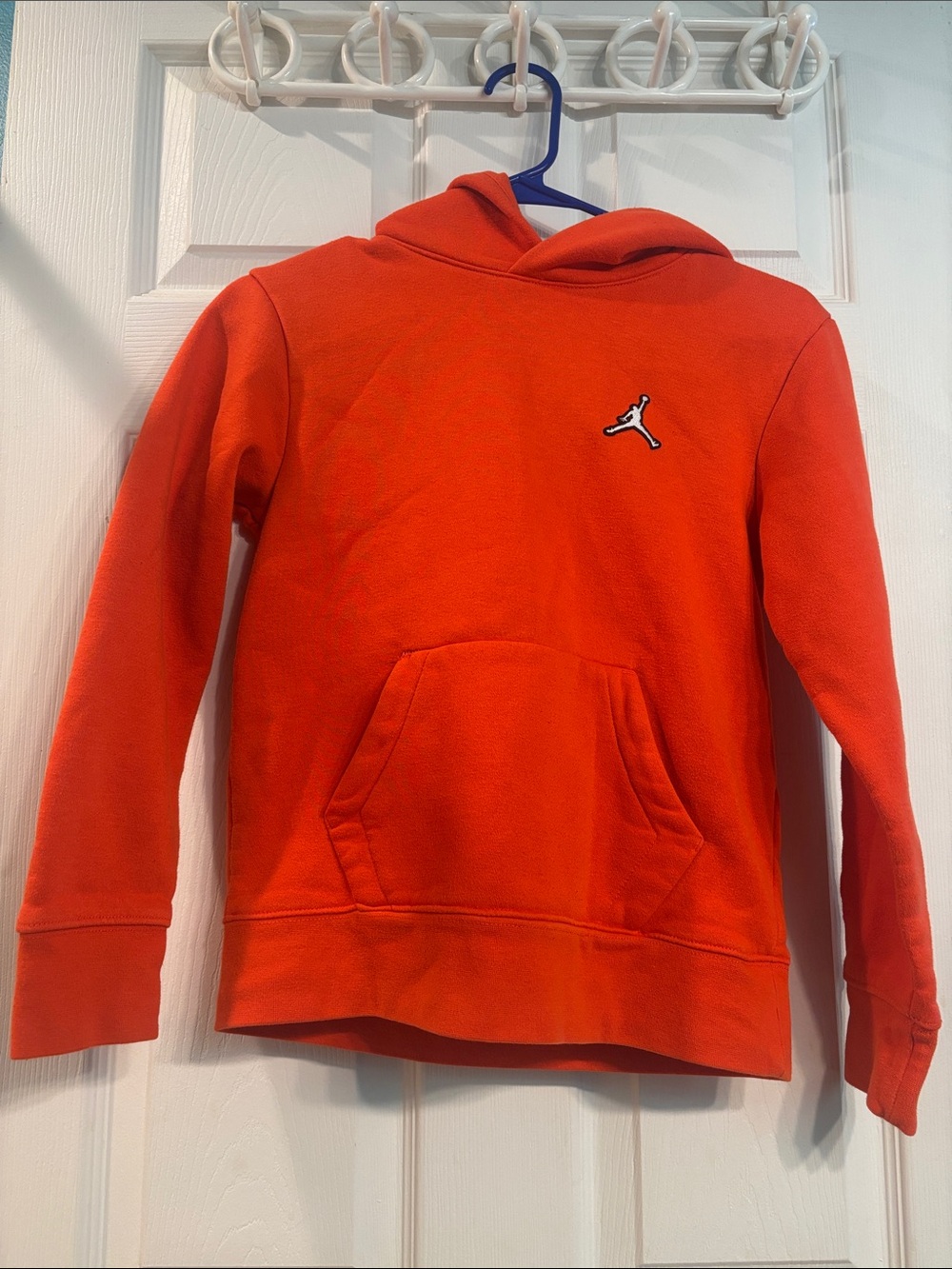 Jordan Kids Orange Hooded Pullover with Jumpman Logo